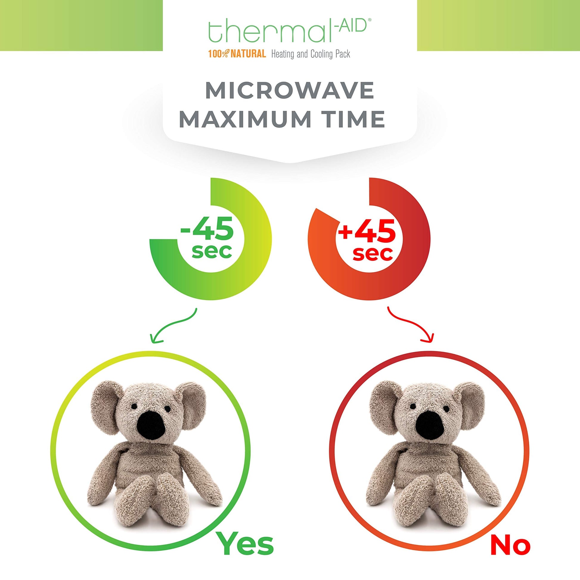 Thermal-Aid® (Olli The Koala) - Washable Heating Pad & Ice Pack - Plush Hot/Cold Pack with Natural Corn Filling - Reusable Comfort