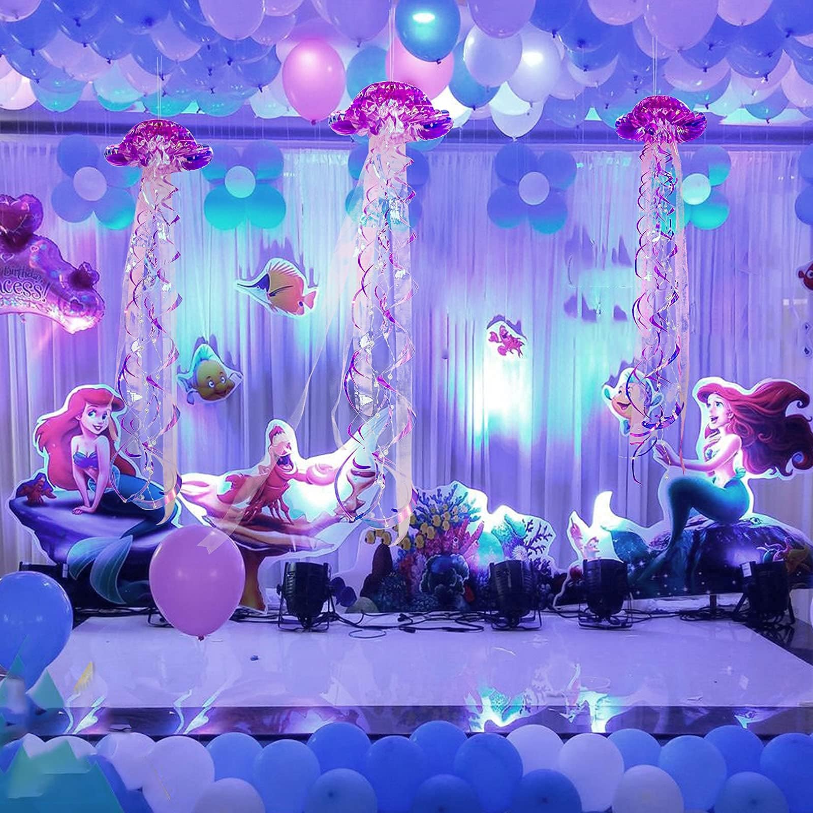 Cheerland Purple Jellyfish Decor Under The Sea Party Decoration Little Mermaid Theme Birthday Decorations Ocean Theme Décor Hanging Jelly Fish