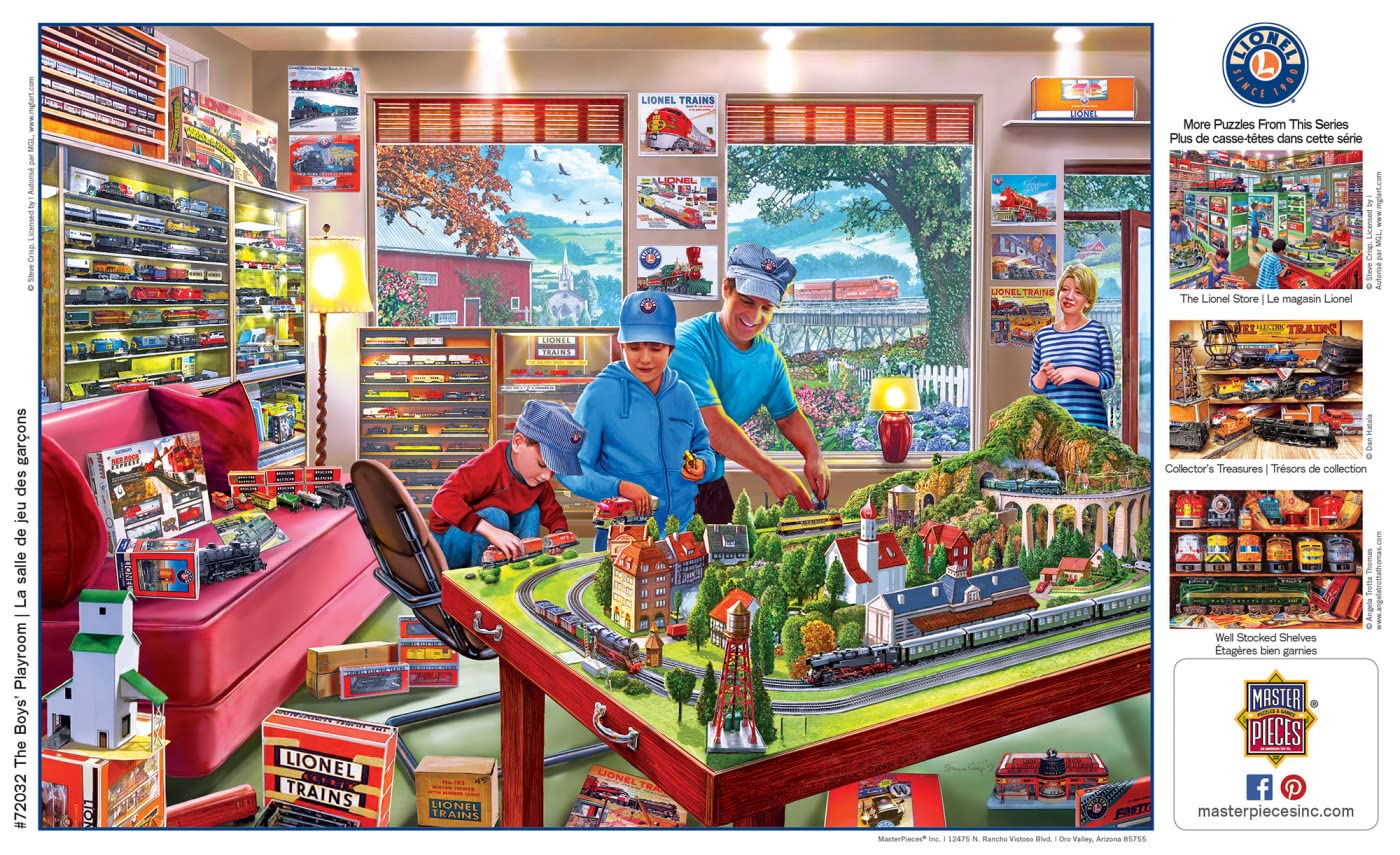 MasterPieces 1000 Piece Jigsaw Puzzle for Adults, Family, Or Youth - The Boy's Playroom - 19.25"x26.75"