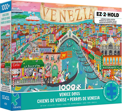 Ceaco - Venice Dogs - 1000 Large Piece Jigsaw Puzzle for Adults