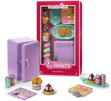 American Girl, AG Sisters Sleepover Snacks Set, Doll Playset, for 14.5-inch Dolls, 17 pcs, for Ages 4+ (Amazon Exclusive)