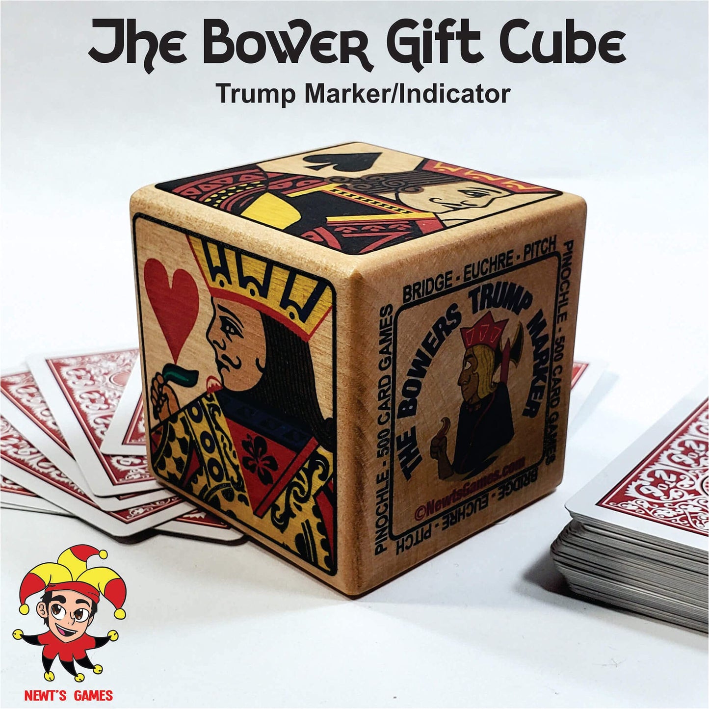 Newt's Playing Cards The Bowers Deluxe Trump Marker/Indicator - Gift Cube