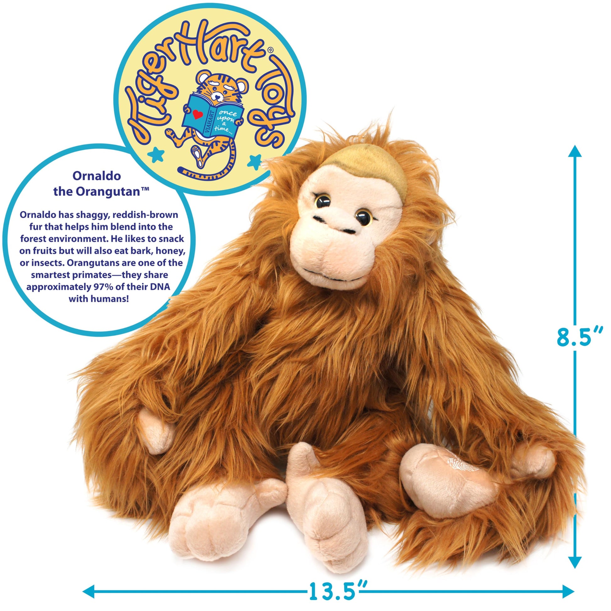 TigerHart Ornaldo The Orangutan Monkey - 19 Inch Stuffed Animal Plush