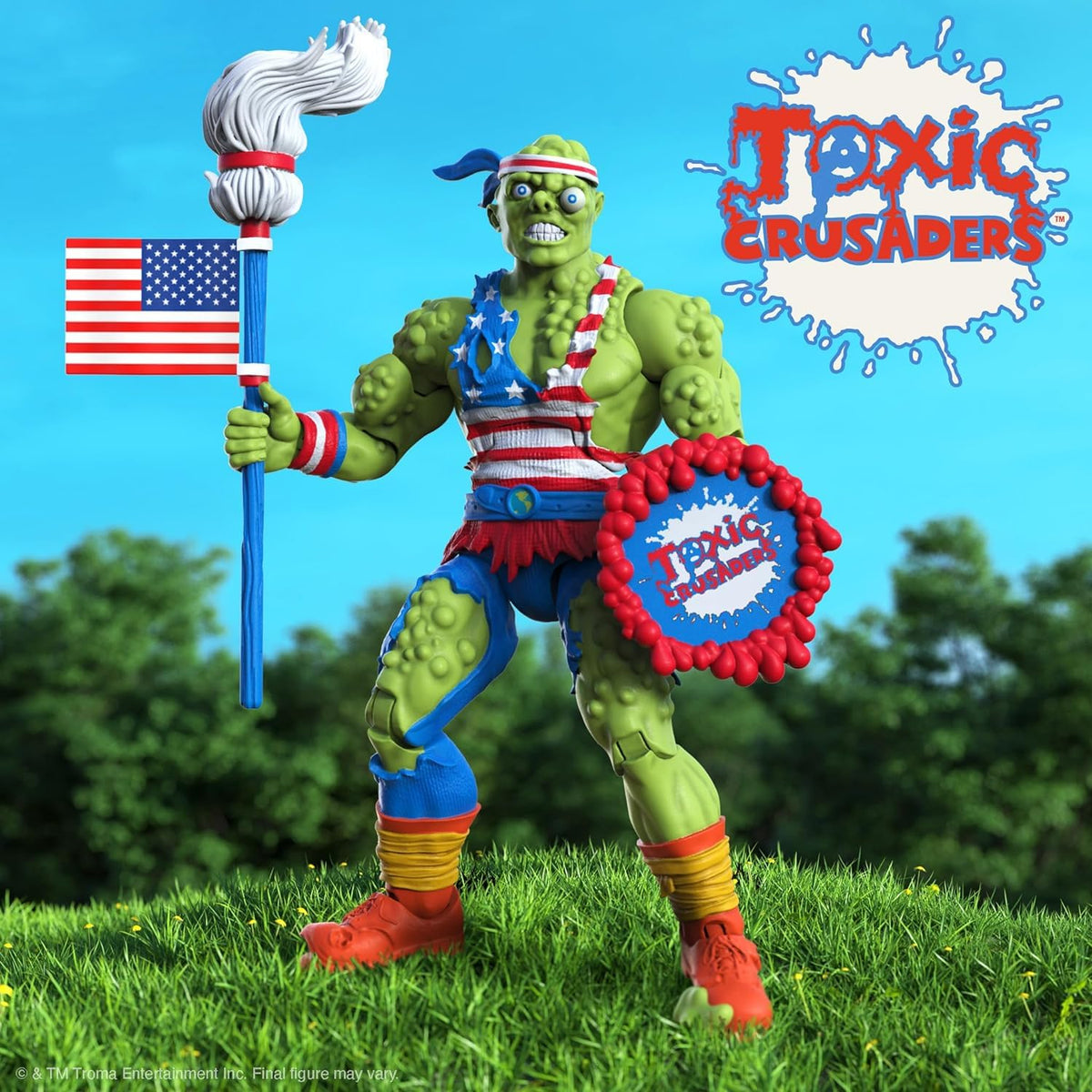 Super7 ULTIMATES! Toxic Crusaders Toxie (Vintage Toy America) - 7" Toxic Crusaders Action Figure Classic Cartoon Collectibles and Retro Toys
