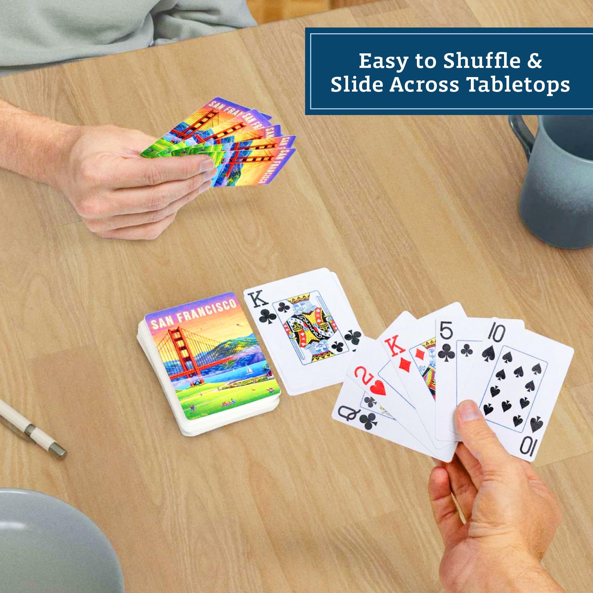 Boardwalk Puzzles San Francisco, Featherlight Unique Playing Cards, Fun Themed Deck for Home and Travel