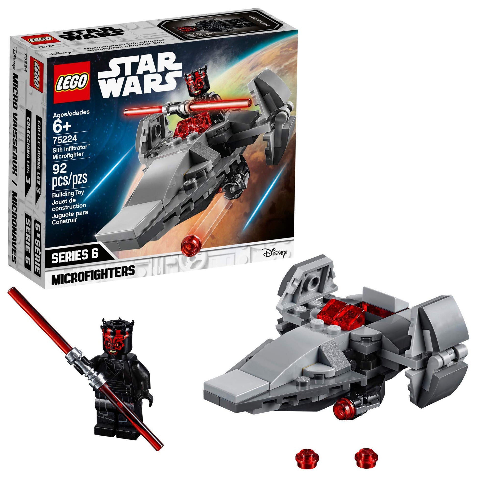 LEGO Star Wars Sith Infiltrator Microfighter 75224 Building Kit (92 Pieces)