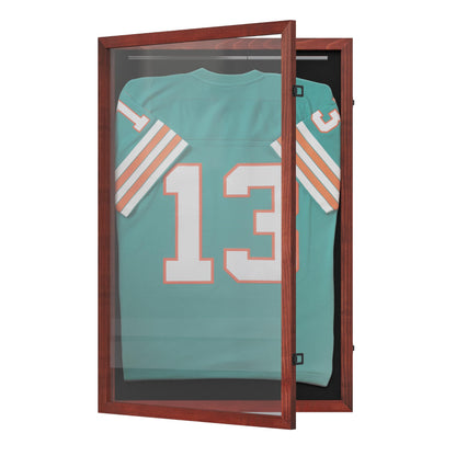 Flash Furniture Jersey Display Case, 24x36, Mahogany