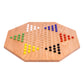 AmishToyBox.com Oak Wooden Chinese Checkers Board Game Set, Hand-Painted, 19" Wide
