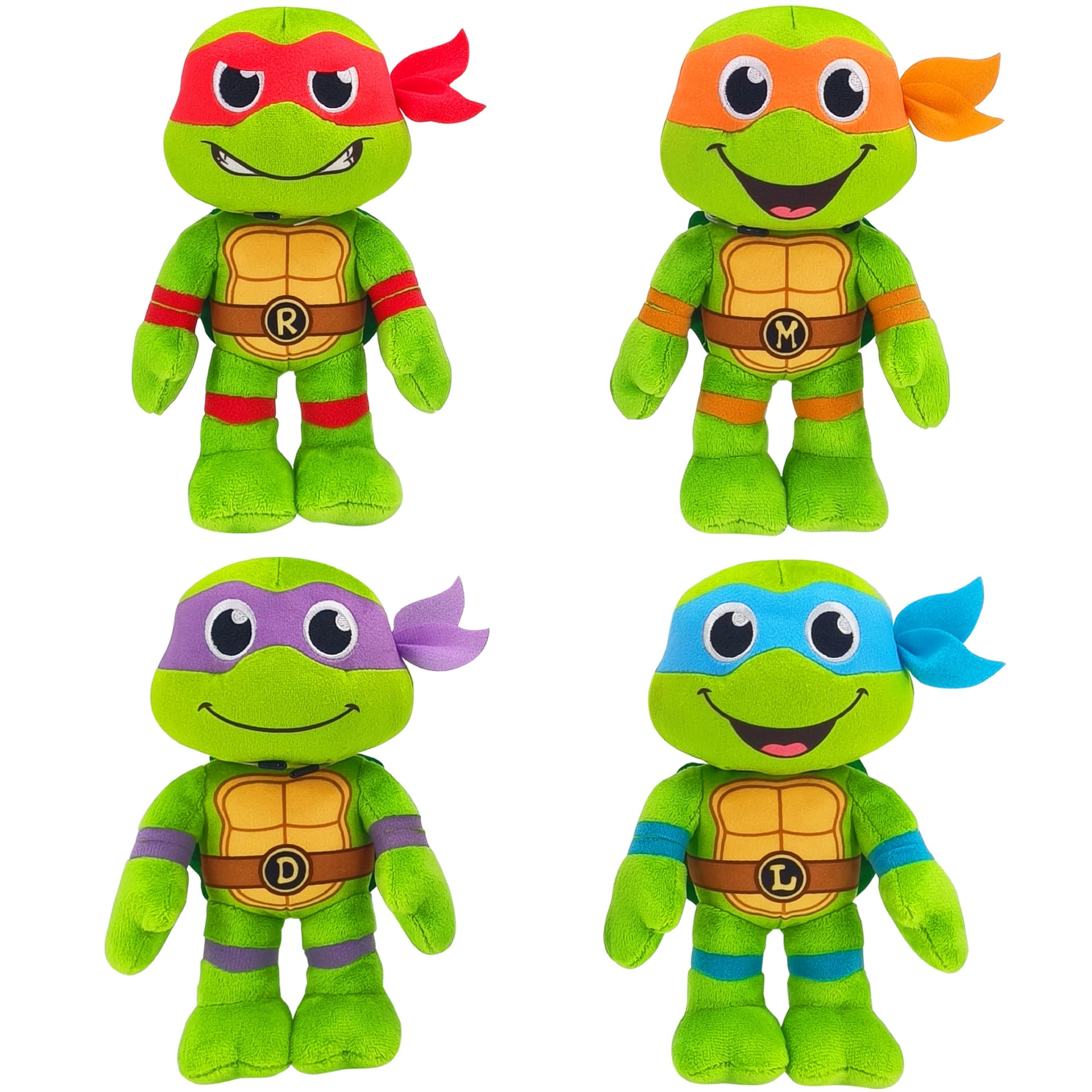LEGEND TOYS Teenage Mutant Ninja Turtles 8" Basic Plush Stuffed Toy 4-Pack