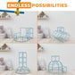 Fort Building Kit for Kids 180pc Modular Fort Builder STEM Toy Set | DIY Make Your Own Fort Playset for Girls, Boys, Toddler Children | Build Play
