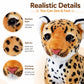 TUKVESZE Brown Cheetah Stuffed Animals 8 inch, Cute & Lifelike Cheetah Stuffed Animals Plush Toy, Gifts for Boys and Girls (8 inch)