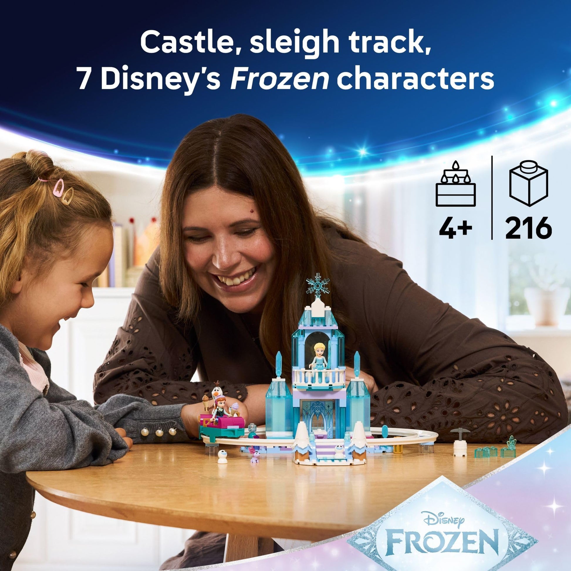 LEGO Disney Frozen Elsa’s Ice Castle & Snow Ride Adventure Building Toy - Frozen Toys for Girls & Boys, Ages 4+ - Disney Gift for Kids - 43281