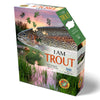 Madd Capp: I AM Trout - 300 Piece Jigsaw Puzzle- Fish-Shaped Puzzle, 28x12 Finished Size, Includes Fun Facts Booklet