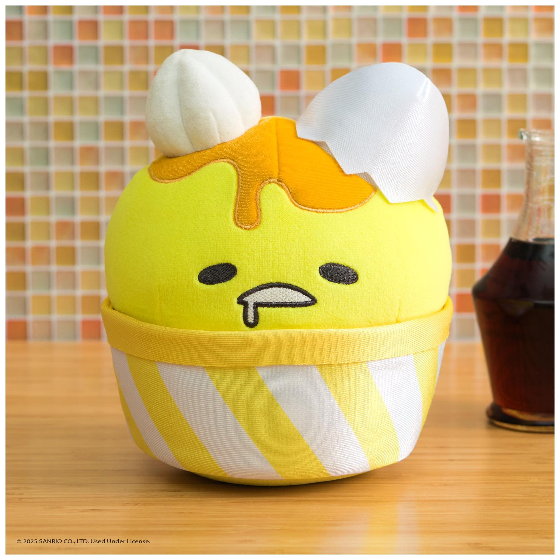 GUND Sanrio Gudetama The Lazy Egg Stuffed Animal, Gudetama Ice Cream Cup, Plush Toy for Ages 1 and Up, 9”
