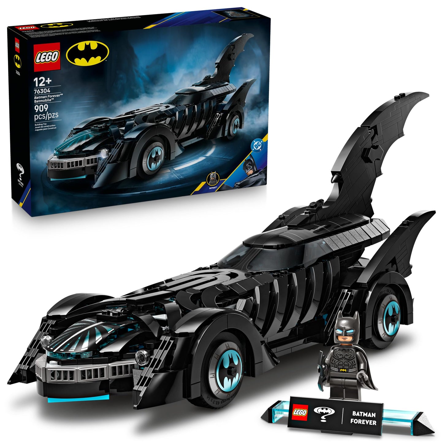 LEGO DC Batman: Batman Forever Batmobile Kids Toy - Building & Learning Toy for Girls & Boys, Ages 12+ - Model Car with Minifigure Included - Gift