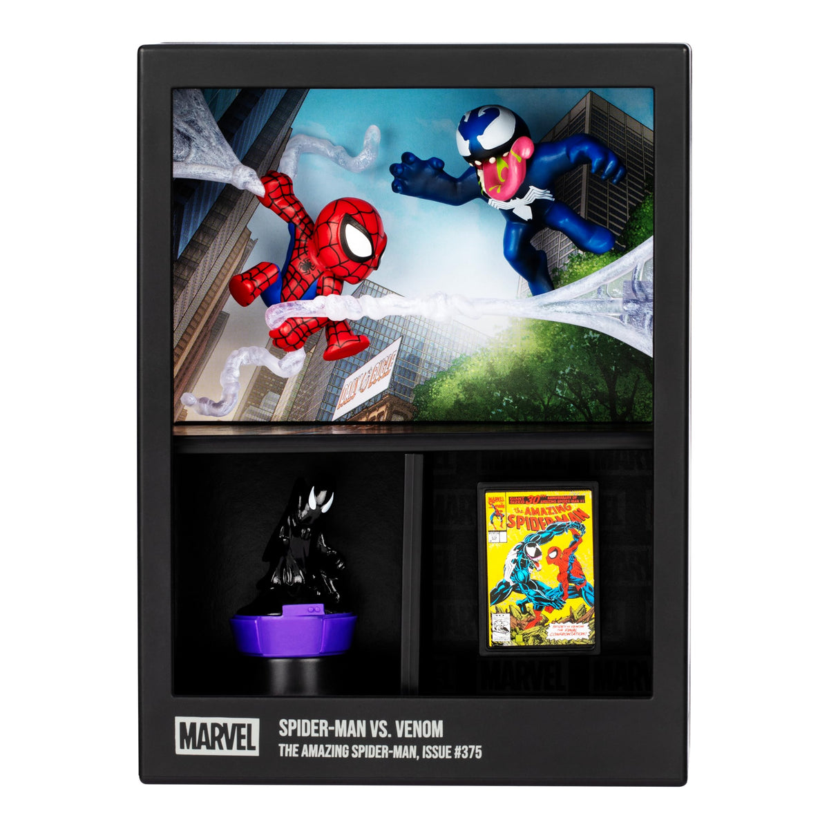 FANDROP MV02-Spider-Man VS. Venom, FANDROP Combines A Displayable Diorama, Artifacts & Scene Marker that Creates an Elite Display to Enhance Any