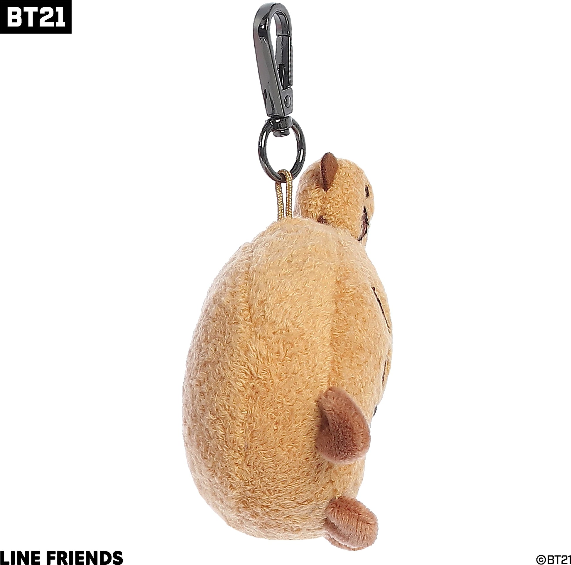 Aurora Lovable BT21 SHOOKY Clip-On Stuffed Doll - Collectible Fun - Delightful Cuteness - Brown 4 Inches