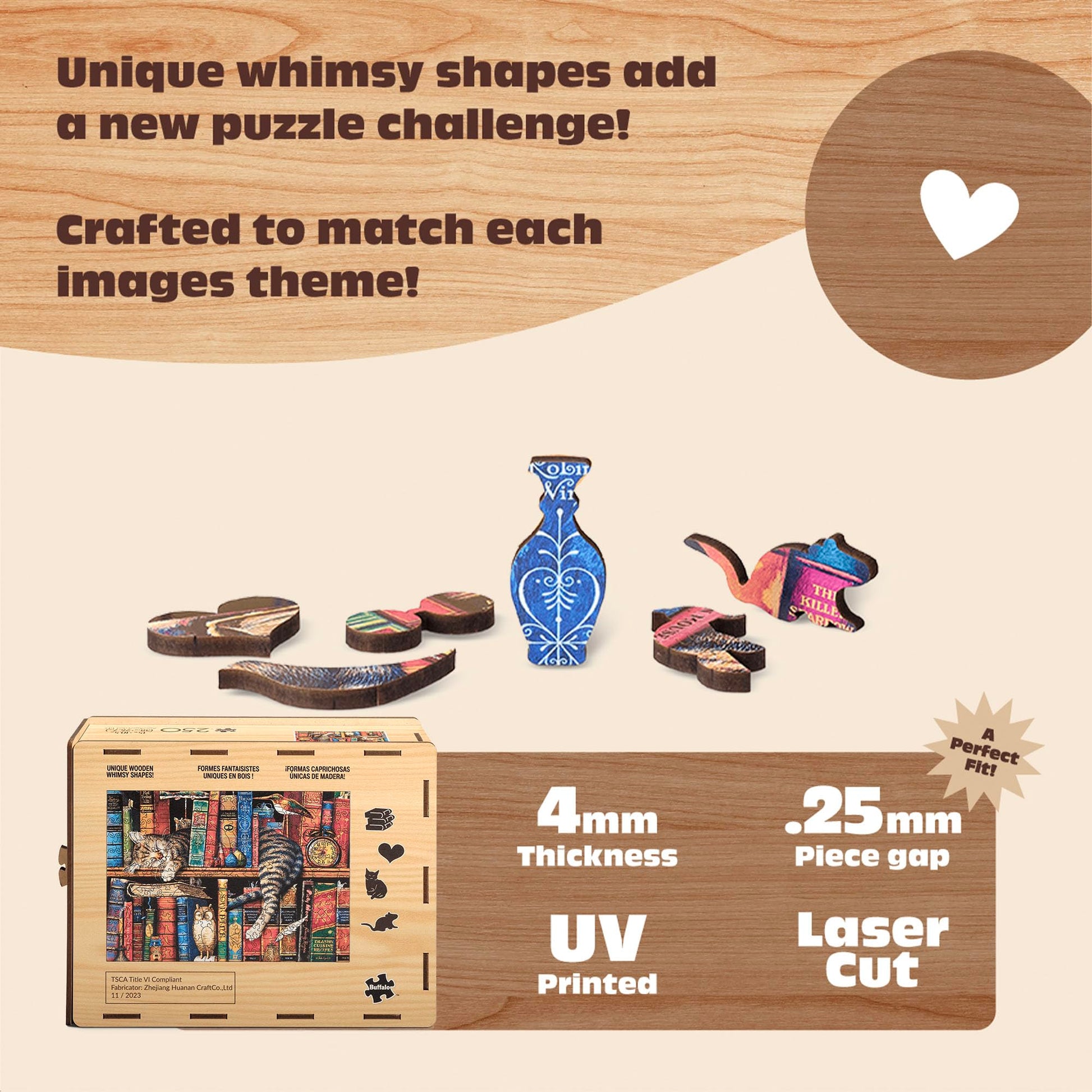Buffalo Games - Wysocki Frederick the Literate - 250 Piece Wooden Puzzle