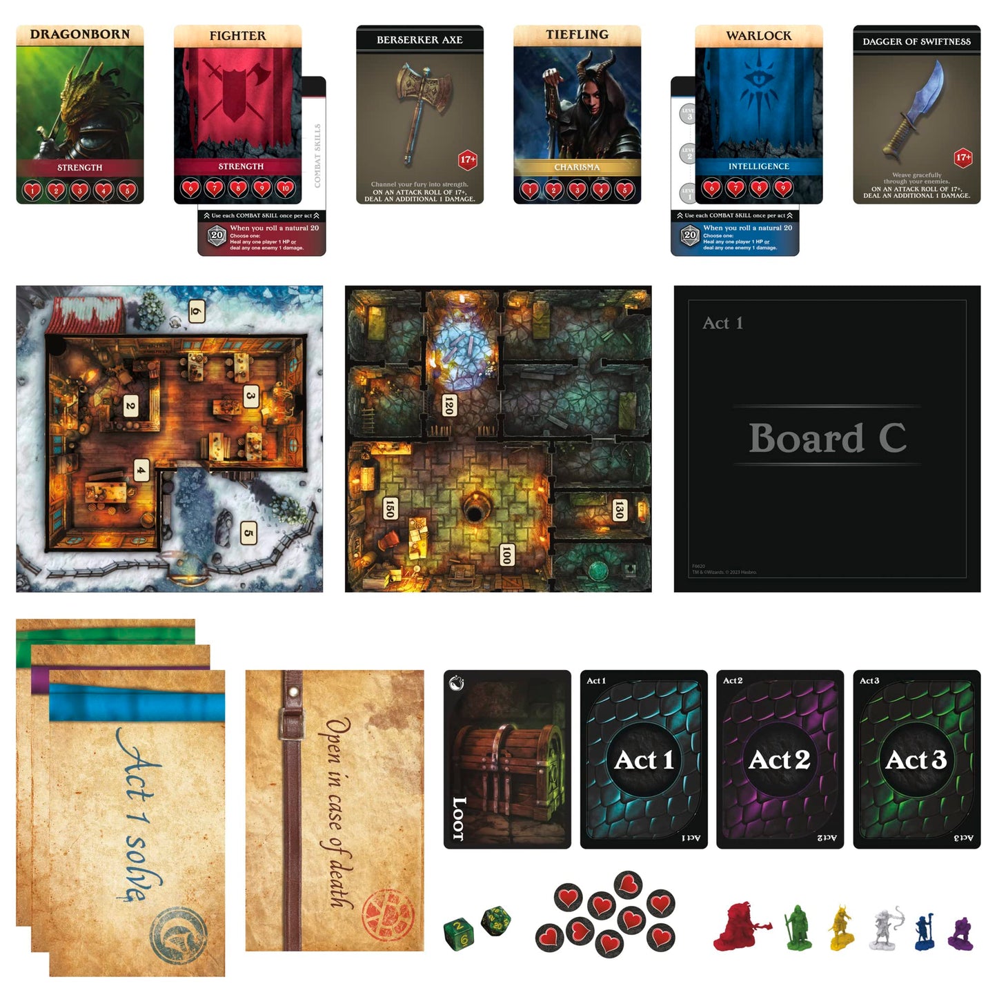 Hasbro Gaming Dungeons & Dragons: Bedlam in Neverwinter Board Game, Escape Room, Cooperative Strategy Games for Ages 12+, 2-6 Players, 3 Acts Approx