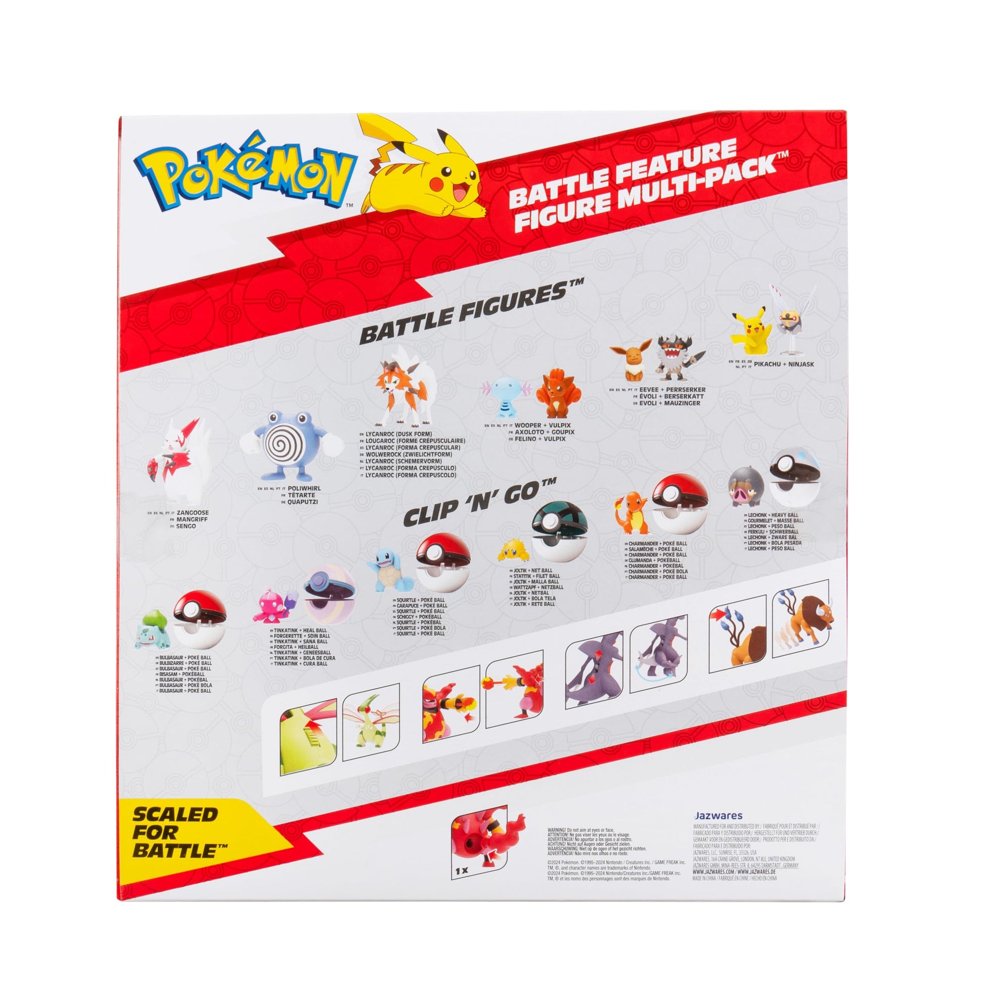 Pokemon Battle Feature Figure 4 Pack - Features Four 4.5-Inch Battle Ready Figures