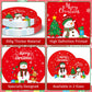 40 Pcs Merry Christmas Paper Plates - Disposable Red Christmas Plates, Cute Snowman Xmas Tree Dinner Dessert Plate Tableware Kit for Winter Xmas Party