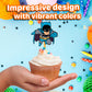 24x Hero Super kids Cupcake Toppers - Strong Picks Happy Birthday Décor, Cupcake Decorations for Kids Birthdays