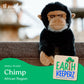The Petting Zoo Chimp Stuffed Animal Plushie, Gifts for Kids, Earth Keeperz Wildlife Animals, Zoologee Black Chimp Plush Toy, 10 inches