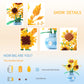 LUKHANG Sunflower Building Block Set with Vase, Artificial Flower Plant Bonsai Collection for Adults, Creative Home & Office Decor, Gift for Mother's