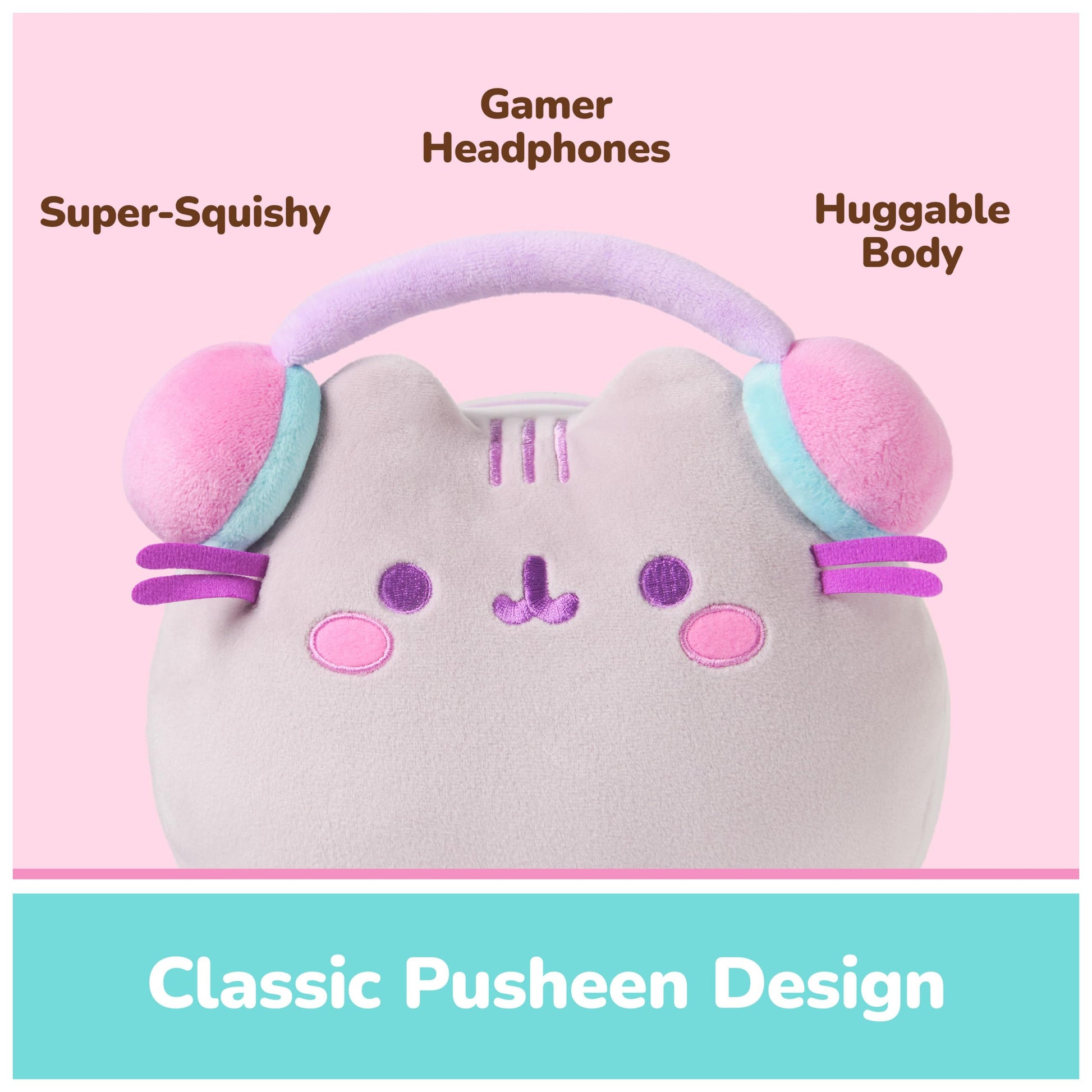 GUND Pusheen Gamer Squisheen 11-Inch Squishy Plush Toy; Ages 8+