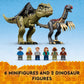 LEGO Jurassic World Giganotosaurus & Therizinosaurus Attack 76949 with 2 Dinosaur Toy Figures, ATV Car, Helicopter & Garage, Gifts for Kids, Boys and