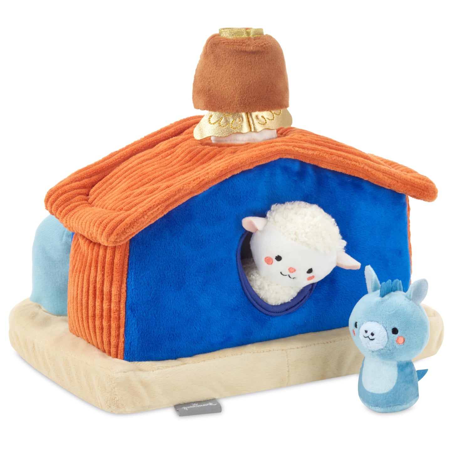 Hallmark Nativity Scene Plush Toy (Manger with Baby Jesus, Mary, Joseph, Angel, Animals) for Kids, Grandchildren
