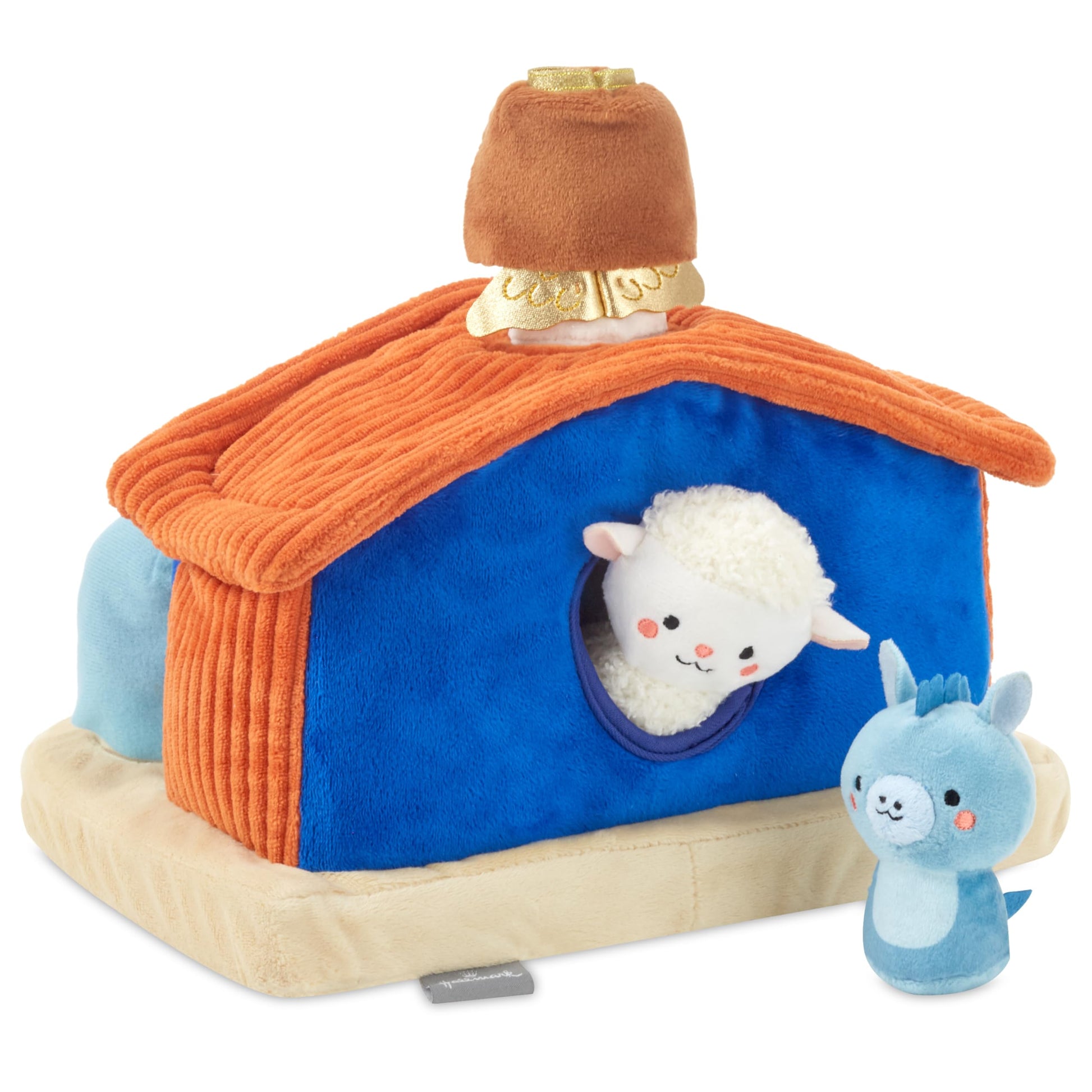 Hallmark Nativity Scene Plush Toy (Manger with Baby Jesus, Mary, Joseph, Angel, Animals) for Kids, Grandchildren
