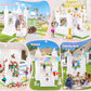 White Bounce House for Kids 3-6 with Slide Blower & Balloon & Water Doodle Mat, Indoor Inflatable Bouncy Castle for Toddlers 1-3, Mini Jump Play House