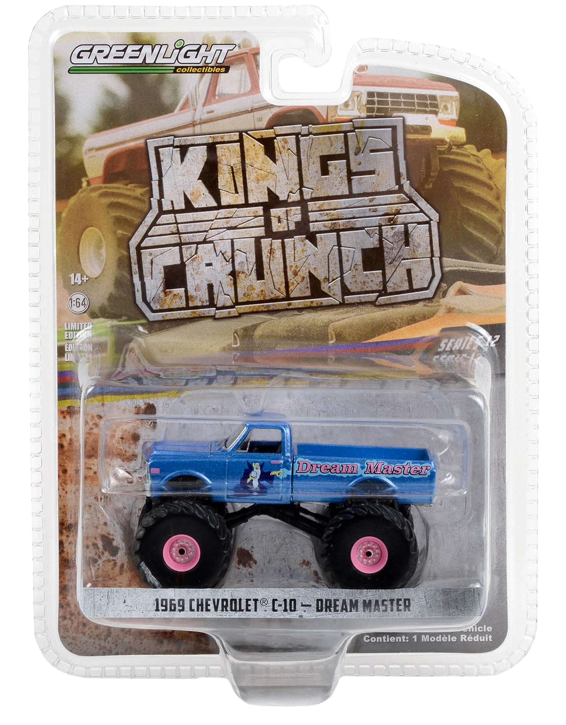 Greenlight 1:64 Kings of Crunch Series 12 - Dream Master - 1969 C-10 Monster Truck 49120-D [Shipping from Canada]