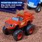 Blaze and Crusher Monster Turbo Truck Rechargeable 1:24 Racers Toy - Blaze and the Monster Machines Christmas & Birthday Gifts for Kids, Boys,