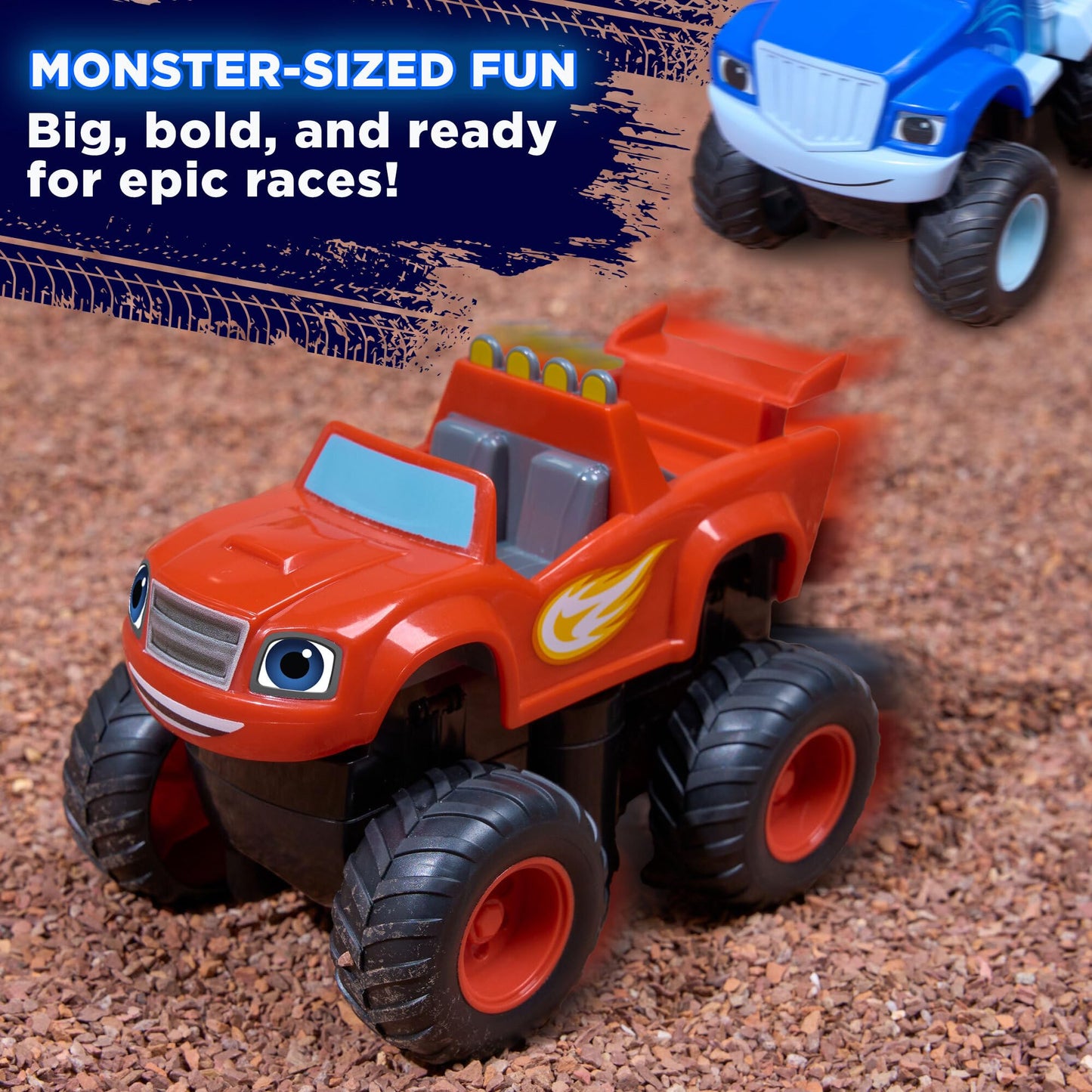 Blaze and Crusher Monster Turbo Truck Rechargeable 1:24 Racers Toy - Blaze and the Monster Machines Christmas & Birthday Gifts for Kids, Boys,