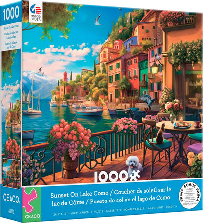 Ceaco - Sunset on Lake Como - 1000 Piece Jigsaw Puzzle