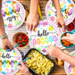 Hello Summer Party Decorations, Beach Party Supplies include Hello Summer Plates and Napkins, Disposable Dinnerware set for Hawaiian, Pool Party