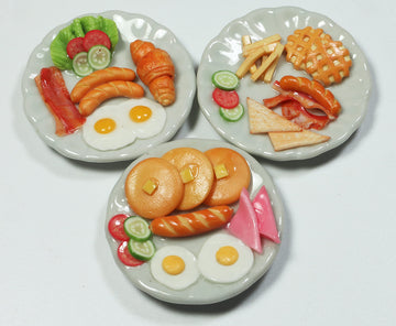 Mixed 3 Assorted Dollhouse Miniature Food, Dollhouse Collectibles