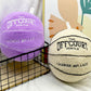 Tezimjia 2023 New Offcourt Basketball Pillow, 11" Basketball Shaped Teddy Fleece Embroidered Throw Pillow Fuzzy Plush Toy Gifts for Kids Boys Girls