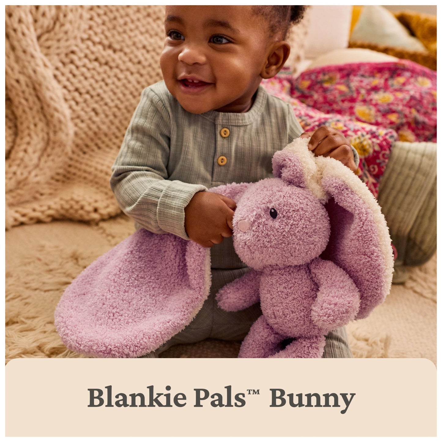 GUND Baby Blankie Pals Bunny 6-Inch Stuffed Animal with Lovey for Ages 0+