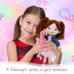 June Garden 15" Playmate Buddies - Plush Doll Mia with Her Stuffed Animal Companion Flamingo Rosie for Kids 1 Year and Up
