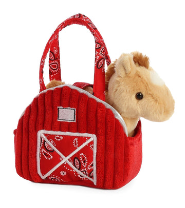 Aurora® Fashionable Fancy Pals™ Red Barn Horse Stuffed Animal - Plush with Stylish Purse for Dress Up Fun - Perfect for Kids 3+ Years, Costumes,