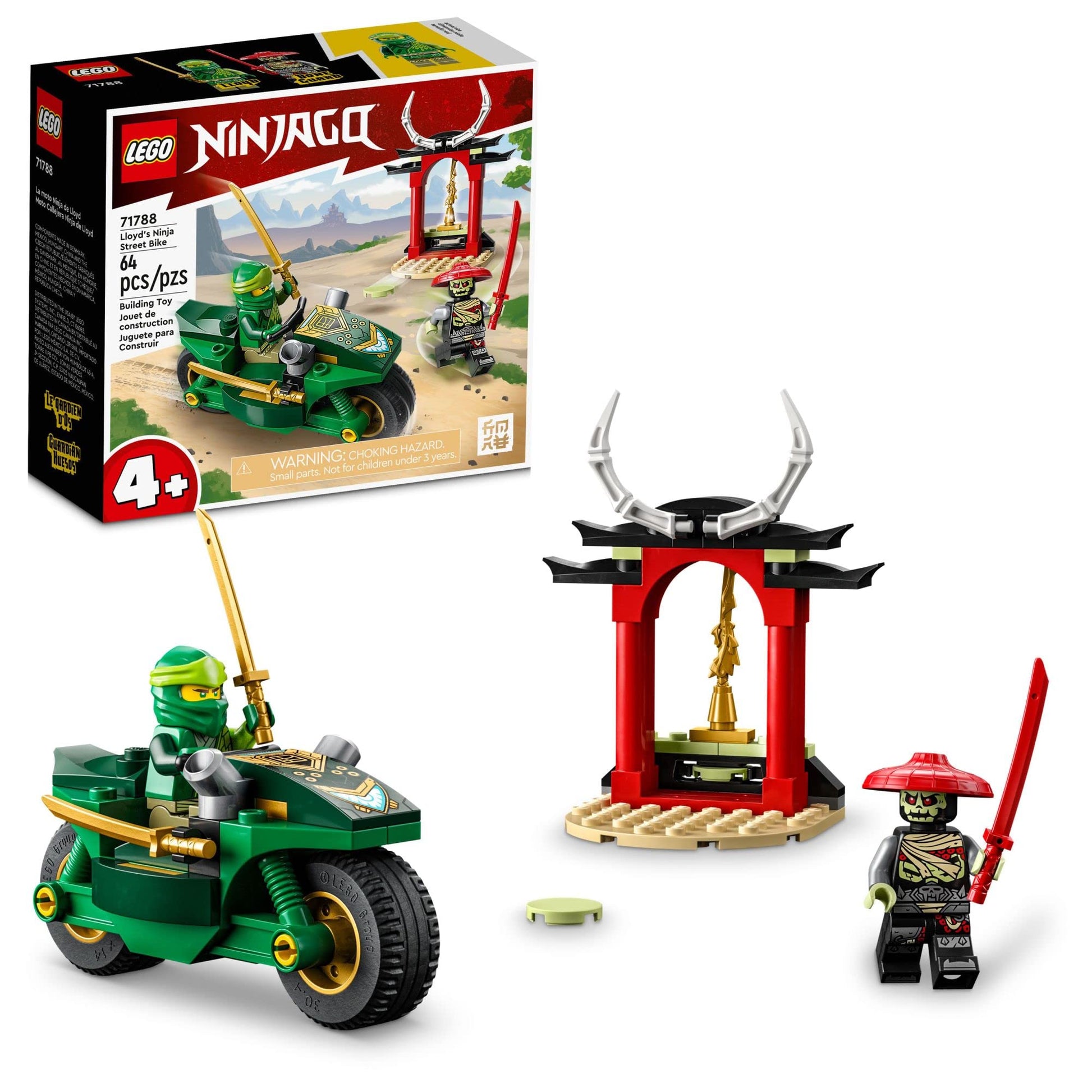 LEGO NINJAGO Lloyd’s Ninja Street Bike, Ninja Motorcycle Toy Building Kit, Easy-to-Build Beginners Learning Set for Pretend Play, Ninja Gift Idea