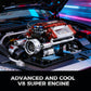 HGYYGACN V8 Engine Building Blocks Sets, V8 Engine Model Kit, Runnable Model Engine Building Sets, Mini Engine Kits with Crankshaft & Rotating Fan