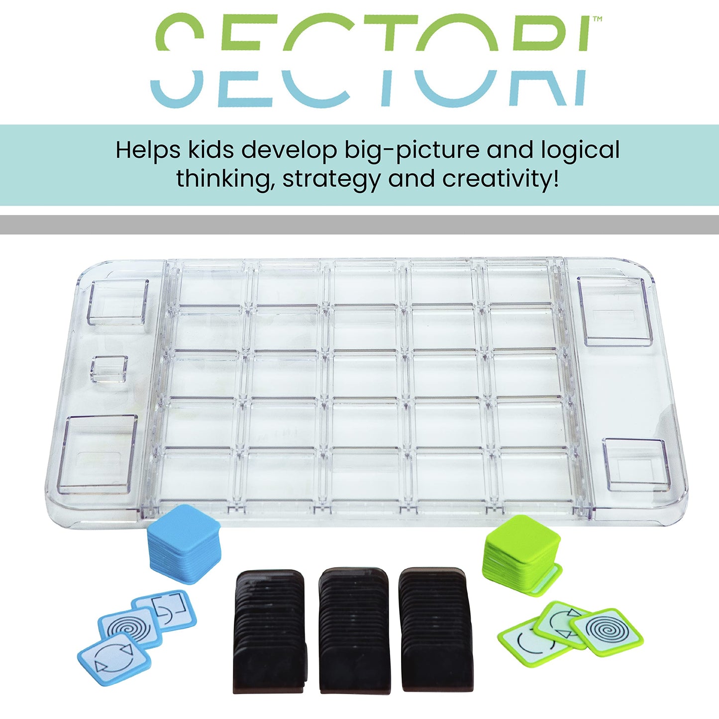 Sectori Strategy Board Games for 2 Players for Family Night or for Kids and Adults Ages 7+