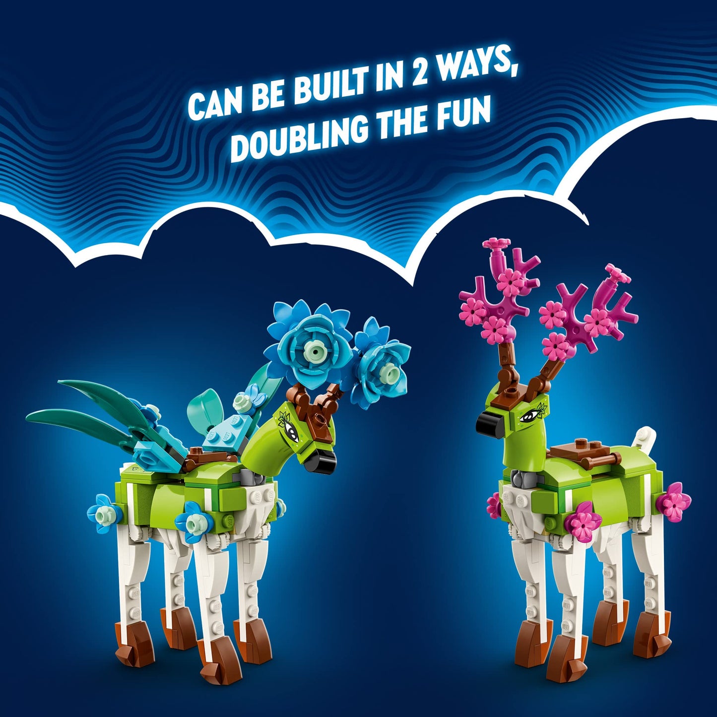 LEGO DREAMZzz Stable of Dream Creatures 71459 Fantasy Animal Toy Set for Kids, 2 Building Options to Create Mythical Flying Pegasus or Forest