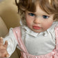 26 Inch Pippa Reborn Doll Princess Toddler Real Born Baby Doll Girl with Brown Curly Hair and Feeding Accessories Anatomically Correct Lifelike