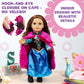 3pc Anna Frozen Movie Inspired Outfit- 18" Doll Clothes & Accessories Compatible w American Girl Dolls- Snow Queen Princess Set Includes Dress, Shawl