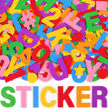 Felt Letters, 315PCS Felt Letter Stickers Large 2 Inch Alphabet Stickers Self Adhesive Colorful Letter and Number Sticker Felt Fabric Letters for DIY